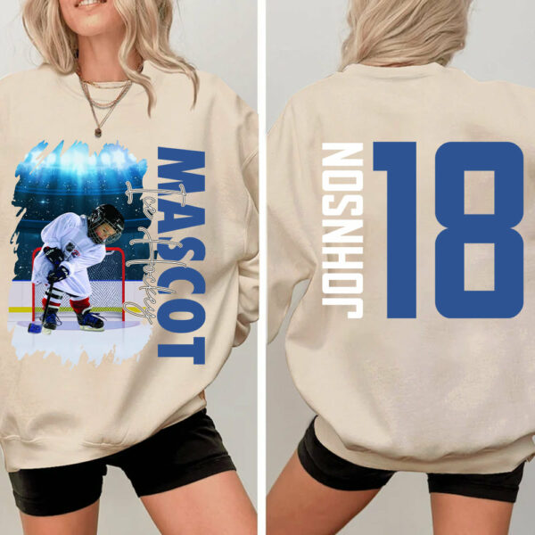 Custom Photo Ice Hockey Shirt, Personalized Ice Hockey Mom Shirt, Game Day Ice Hockey Hoodie, Ice Hockey Dad Sweatshirt