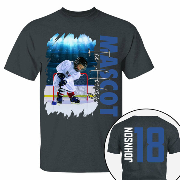 Custom Photo Ice Hockey Shirt, Personalized Ice Hockey Mom Shirt, Game Day Ice Hockey Hoodie, Ice Hockey Dad Sweatshirt - Image 3