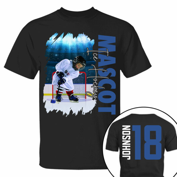 Custom Photo Ice Hockey Shirt, Personalized Ice Hockey Mom Shirt, Game Day Ice Hockey Hoodie, Ice Hockey Dad Sweatshirt - Image 2