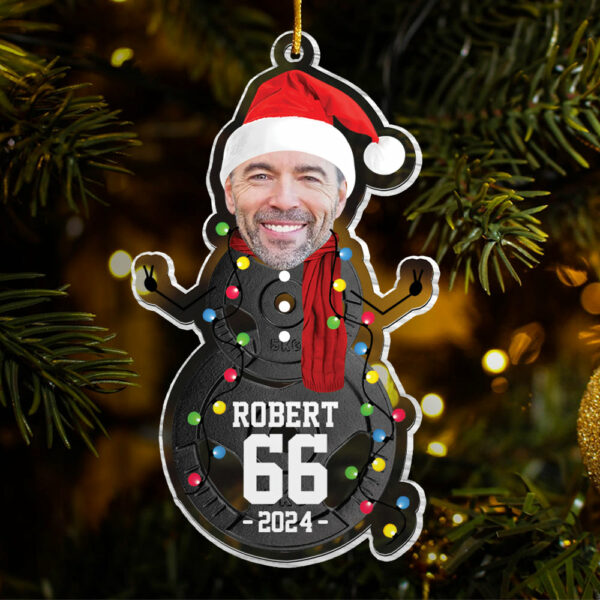 Custom Photo Lifting Snowman Ornament - Gifts For Players, Team, Boys - Personalized Acrylic Ornament - Image 6