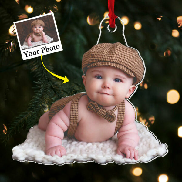 Custom Photo Newborn Baby Acrylic Ornament Gift For Family - Image 4