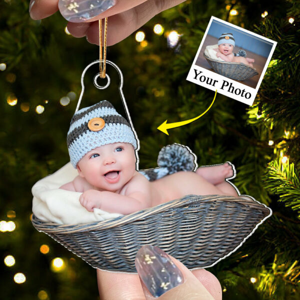 Custom Photo Newborn Baby Acrylic Ornament Gift For Family - Image 5
