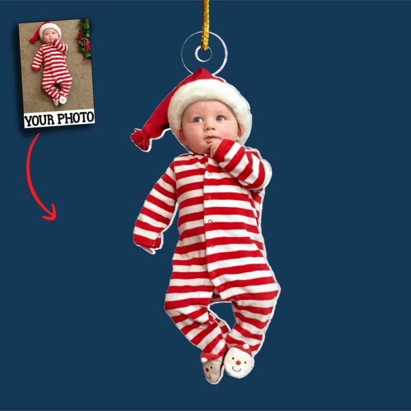 Custom Photo Ornament for Baby - Baby Cute Custom Photo Ornament Christmas - Image 6