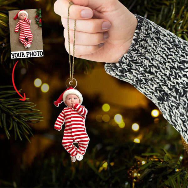Custom Photo Ornament for Baby - Baby Cute Custom Photo Ornament Christmas - Image 5