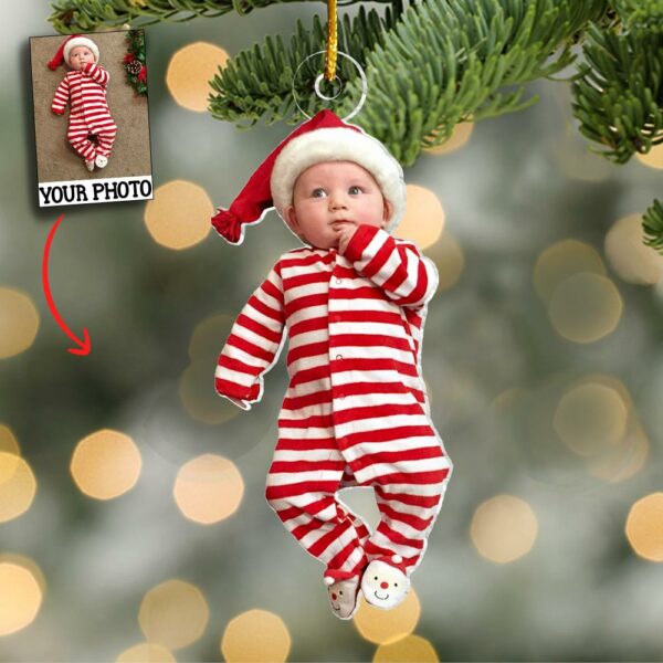 Custom Photo Ornament for Baby - Baby Cute Custom Photo Ornament Christmas - Image 4