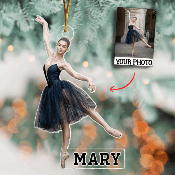 Custom Photo Ornament Gift For Ballet Dancer - Personalized Photo Ornament Gift For Ballet Lovers - Ballet Dancer Team Ornament - Image 2