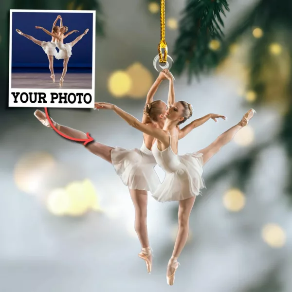 Custom Photo Ornament Gift For Ballet Dancer - Personalized Photo Ornament Gift For Ballet Lovers - Ballet Dancer Team Ornament - Image 4