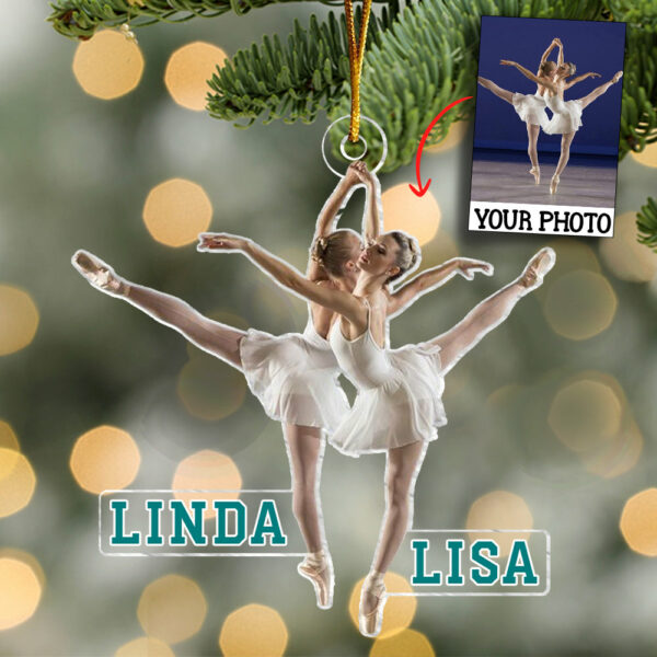 Custom Photo Ornament Gift For Ballet Dancer - Personalized Photo Ornament Gift For Ballet Lovers - Ballet Dancer Team Ornament - Image 5