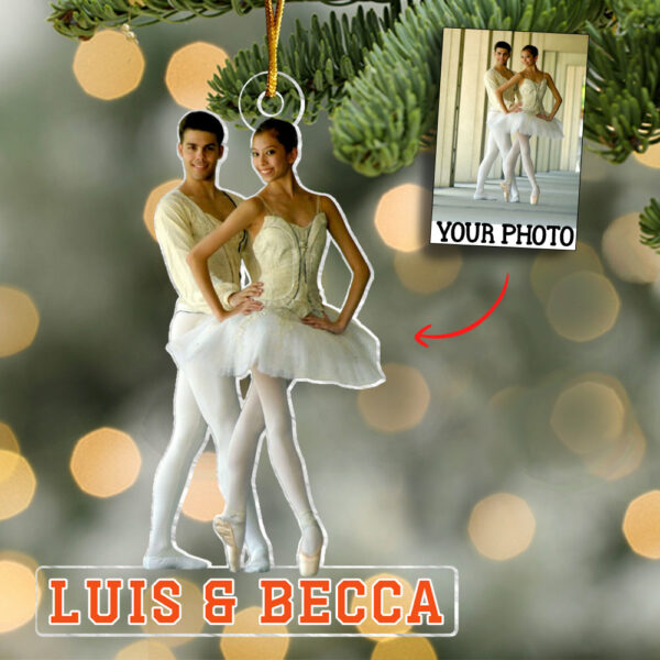 Custom Photo Ornament Gift For Ballet Dancer - Personalized Photo Ornament Gift For Ballet Lovers - Ballet Dancer Team Ornament - Image 3