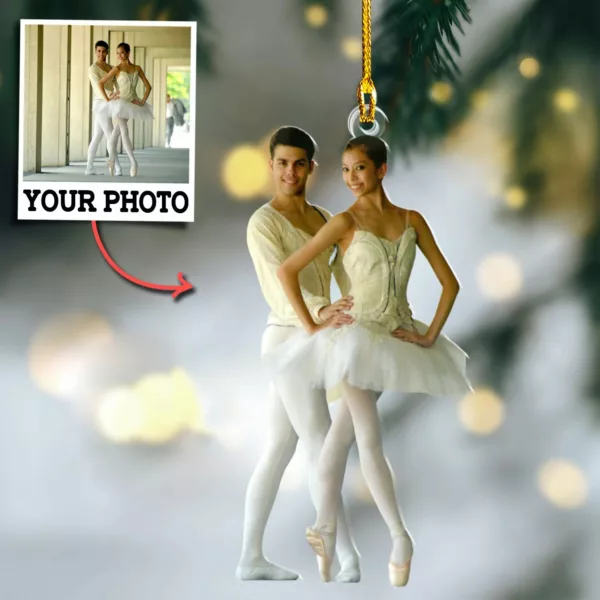 Custom Photo Ornament Gift For Ballet Dancer - Personalized Photo Ornament Gift For Ballet Lovers - Ballet Dancer Team Ornament - Image 2