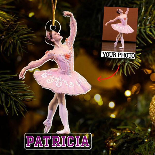 Custom Photo Ornament Gift For Ballet Dancer - Personalized Photo Ornament Gift For Ballet Lovers - Ballet Dancer Team Ornament - Image 4