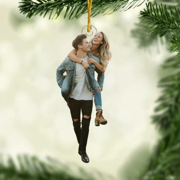 Custom Photo Ornament Gift For Family - Personalized Photo First Christmas Family Ornament - Image 4