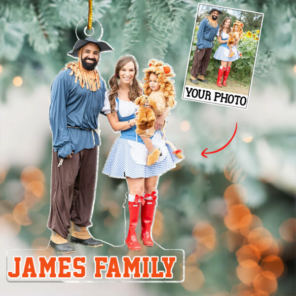 Custom Photo Ornament Gift For Family - Personalized Photo First Christmas Family Ornament - Image 3