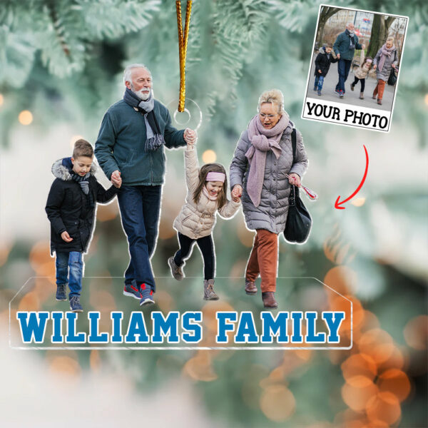 Custom Photo Ornament Gift For Family - Personalized Photo First Christmas Family Ornament - Image 5