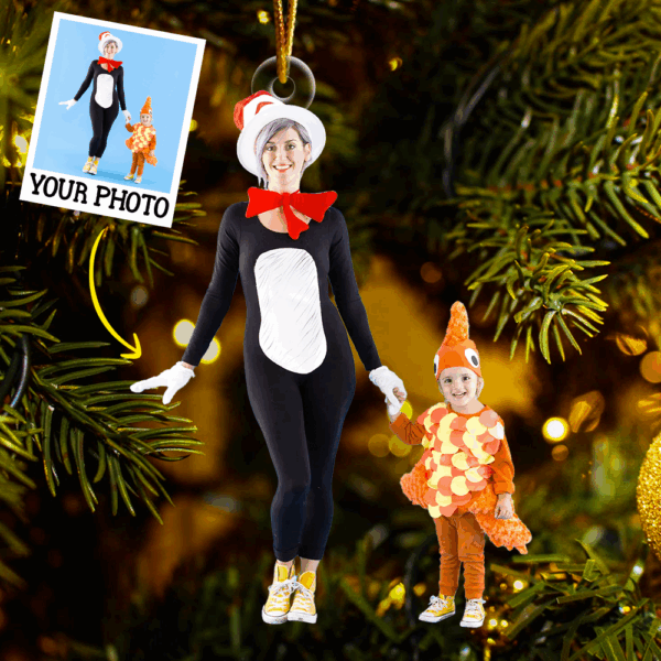 Custom Photo Ornament Gift For Family - Personalized Photo First Christmas Family Ornament - Image 3