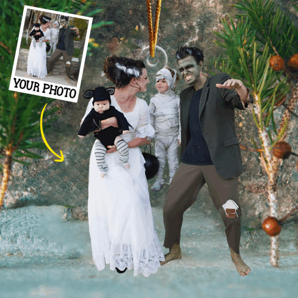 Custom Photo Ornament Gift For Family - Personalized Photo First Christmas Family Ornament - Image 6