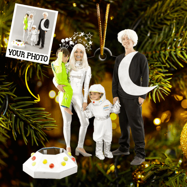 Custom Photo Ornament Gift For Family - Personalized Photo First Christmas Family Ornament - Image 5