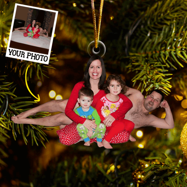 Custom Photo Ornament Gift For Family - Personalized Photo First Christmas Family Ornament - Image 8