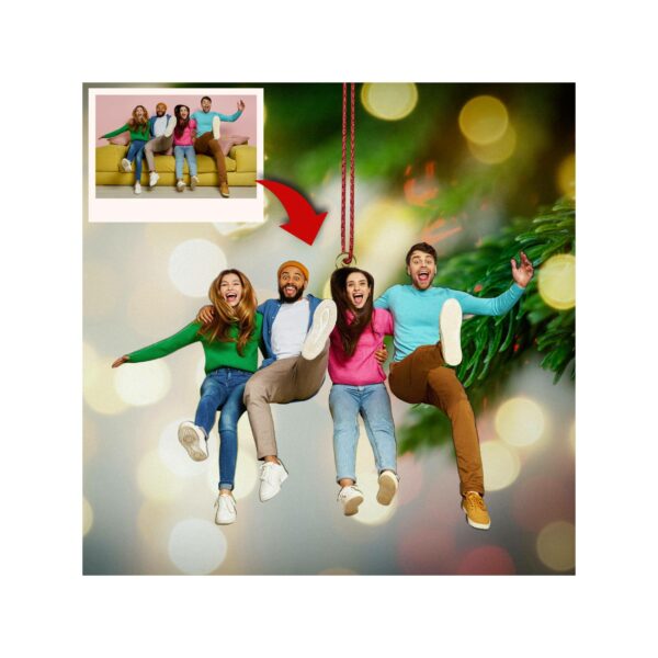 Custom Photo Ornament Gift For Family - Personalized Photo First Christmas Family Ornament - Image 7