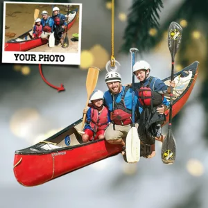Custom Photo Ornament Gift For Kayaker - Personalized Upload Photo Ornament Gift For Kayak Lovers