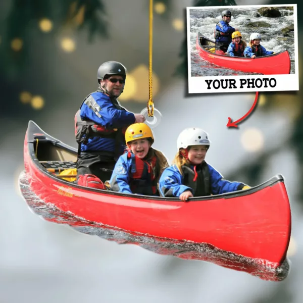 Custom Photo Ornament Gift For Kayaker - Personalized Upload Photo Ornament Gift For Kayak Lovers - Image 2