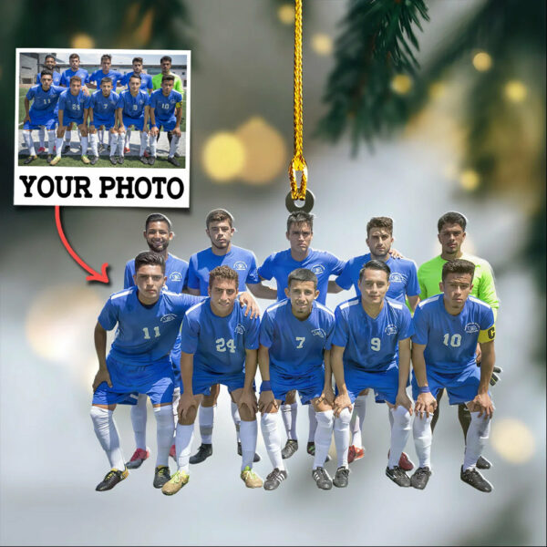 Custom Photo Ornament Gift For Soccer Player - Personalized Upload Photo Soccer Team Ornament Gift For Soccer Lovers - Image 4