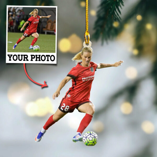 Custom Photo Ornament Gift For Soccer Player - Personalized Upload Photo Soccer Team Ornament Gift For Soccer Lovers - Image 5