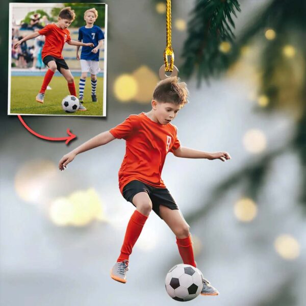 Custom Photo Ornament Gift For Soccer Player - Personalized Upload Photo Soccer Team Ornament Gift For Soccer Lovers - Image 3