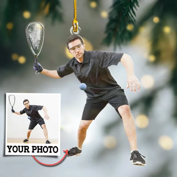 Custom Photo Ornament Gift For Tennis Player - Personalized Photo Ornament Gift For Tennis Lovers - Custom Photo Tennis Ornament - Image 2