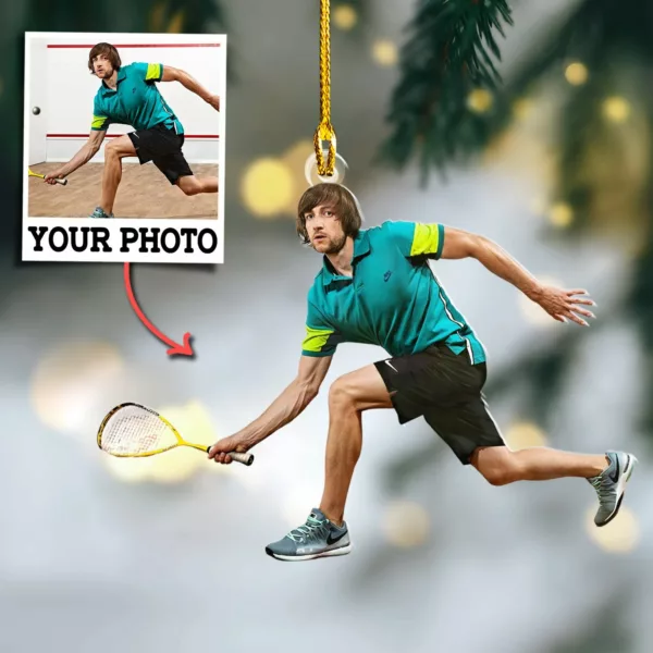 Custom Photo Ornament Gift For Tennis Player - Personalized Photo Ornament Gift For Tennis Lovers - Custom Photo Tennis Ornament