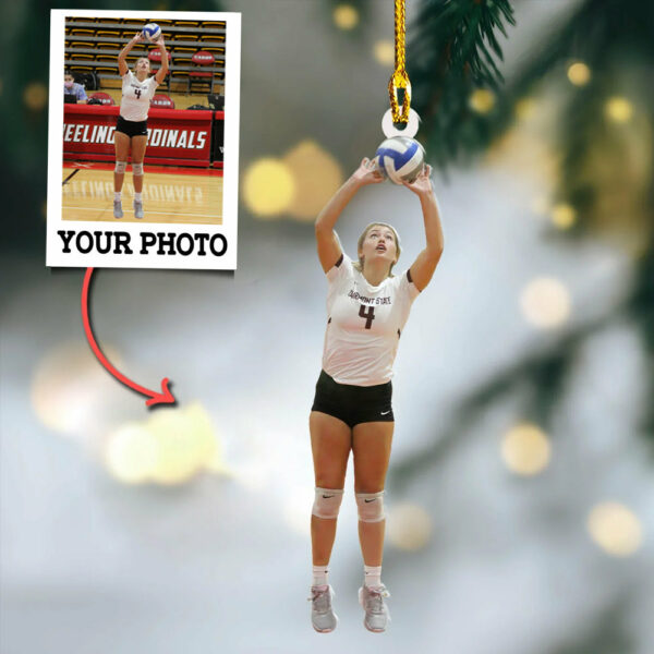 Custom Photo Ornament Gift For Volleyball Player - Upload Photo Volleyball Team Ornament Gift For Volleyball Lovers - Image 3