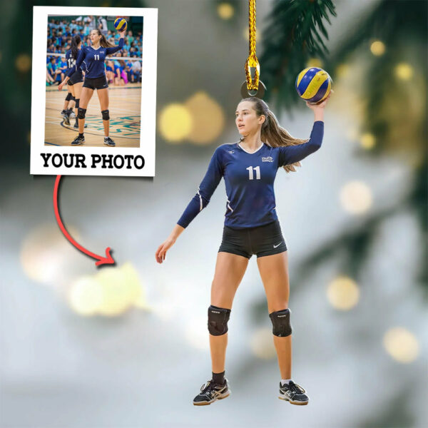 Custom Photo Ornament Gift For Volleyball Player - Upload Photo Volleyball Team Ornament Gift For Volleyball Lovers - Image 4
