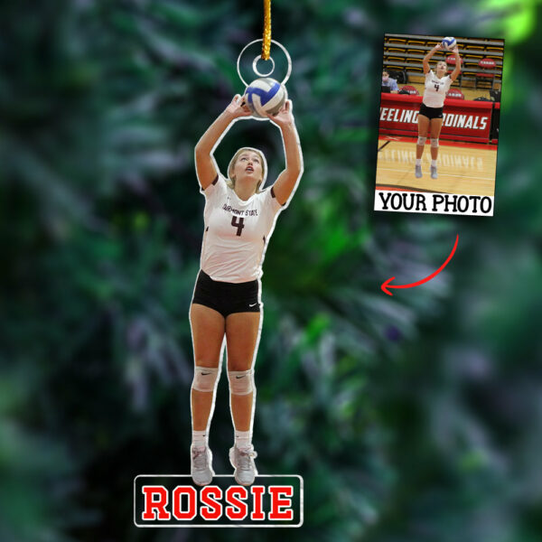 Custom Photo Ornament Gift For Volleyball Player - Upload Photo Volleyball Team Ornament Gift For Volleyball Lovers - Image 4