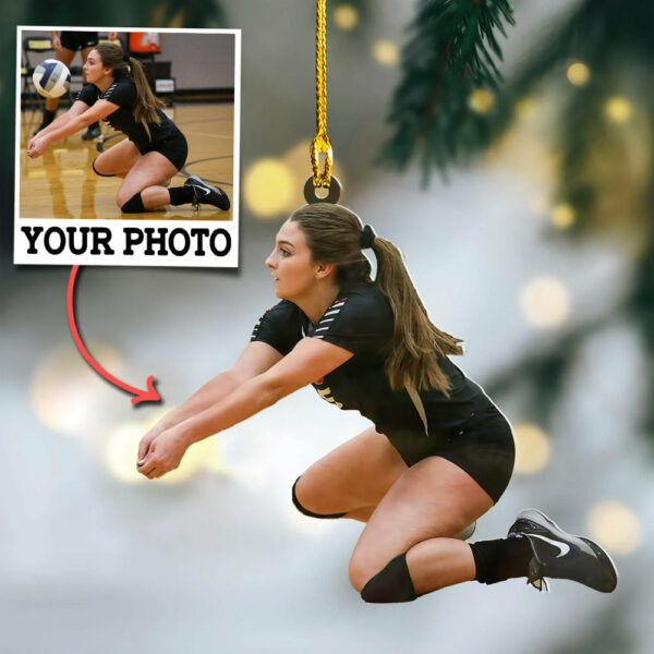 Custom Photo Ornament Gift For Volleyball Player - Upload Photo Volleyball Team Ornament Gift For Volleyball Lovers - Image 2