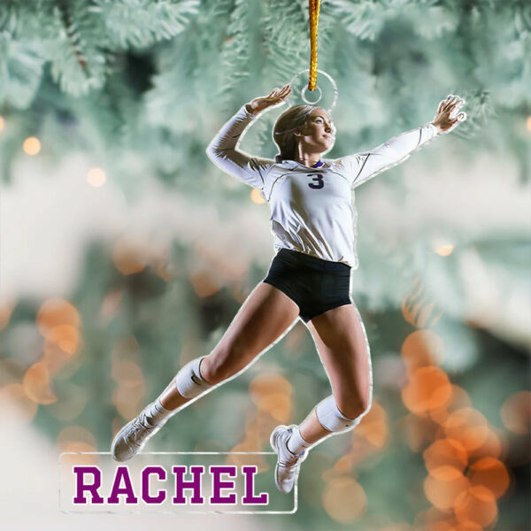 Custom Photo Ornament Gift For Volleyball Player - Upload Photo Volleyball Team Ornament Gift For Volleyball Lovers - Image 2