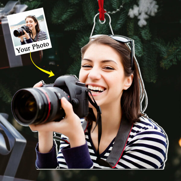 Custom Photo Photographer Acrylic Ornament - Personalized Upload Photo Acrylic Ornament For Photography Lovers - Image 4
