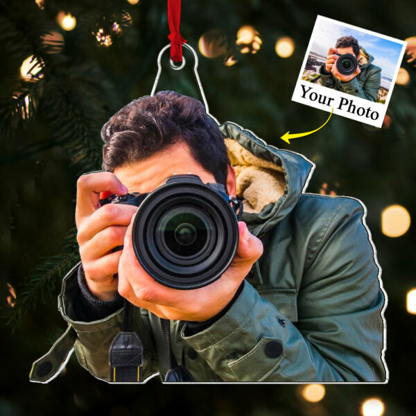 Custom Photo Photographer Acrylic Ornament - Personalized Upload Photo Acrylic Ornament For Photography Lovers - Image 3