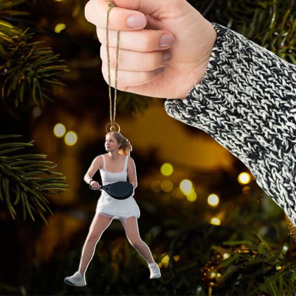 Custom Photo Pickleball Ornament - Personalized Acrylic Ornament For Pickleball Lover - Image 2