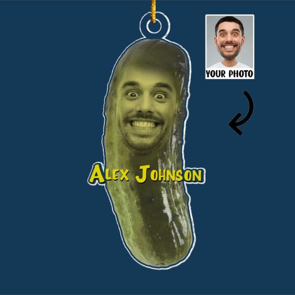 Custom Photo Picolas Cage Christmas Ornament - Personalized Photo Acrylic Ornament - Image 4