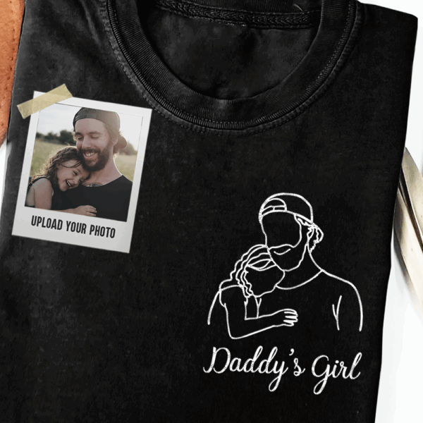 Custom Photo Shirt For Dad, Dad Portrait Embroidered Shirt From Photo, New Dad Shirt, Fathers Day Gifts, Gift For Husband - Image 2