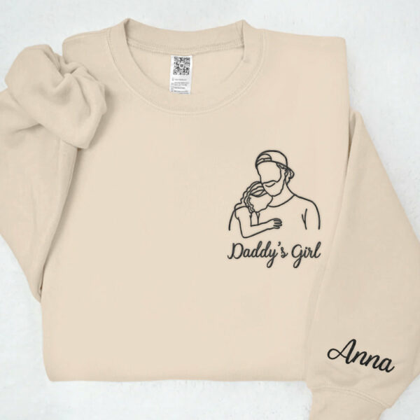 Custom Photo Shirt For Dad, Dad Portrait Embroidered Shirt From Photo, New Dad Shirt, Fathers Day Gifts, Gift For Husband - Image 5