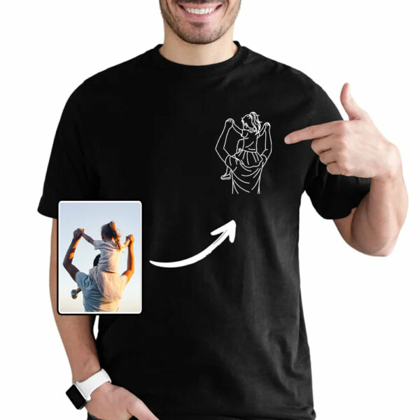 Custom Photo Shirt for Dad, Father's Day Tshirt, Personalized Dad Portrait Shirt, Fathers Day Gifts, Dad Birthday Gifts, Gift for Husband - Image 6