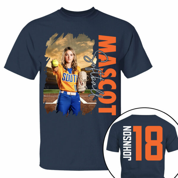 Custom Photo Softball Shirt, Personalized Softball Mom Shirt, Game Day Softball Hoodie, Softball Dad Sweatshirt - Image 3