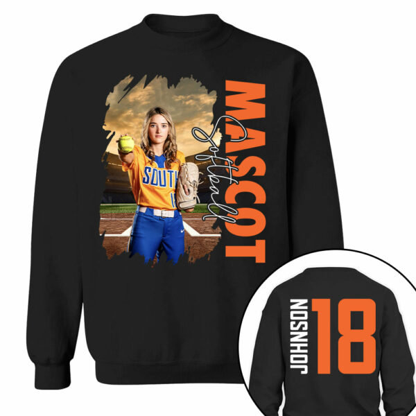 Custom Photo Softball Shirt, Personalized Softball Mom Shirt, Game Day Softball Hoodie, Softball Dad Sweatshirt - Image 9