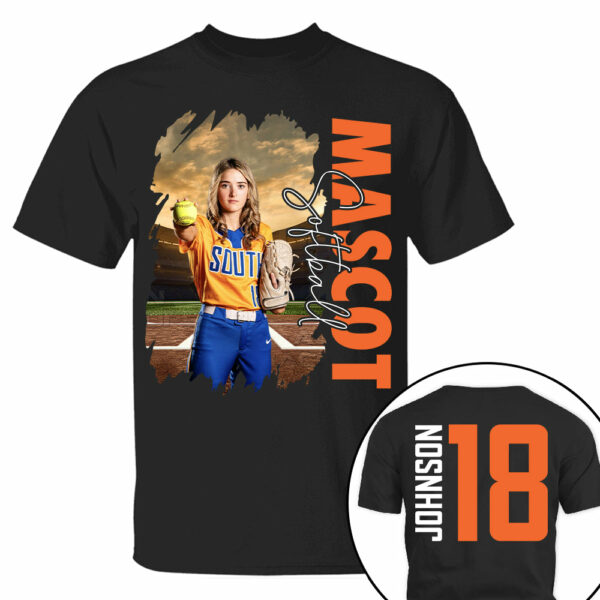 Custom Photo Softball Shirt, Personalized Softball Mom Shirt, Game Day Softball Hoodie, Softball Dad Sweatshirt - Image 2