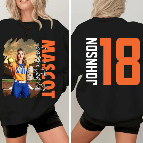 Custom Photo Softball Shirt, Personalized Softball Mom Shirt, Game Day Softball Hoodie, Softball Dad Sweatshirt