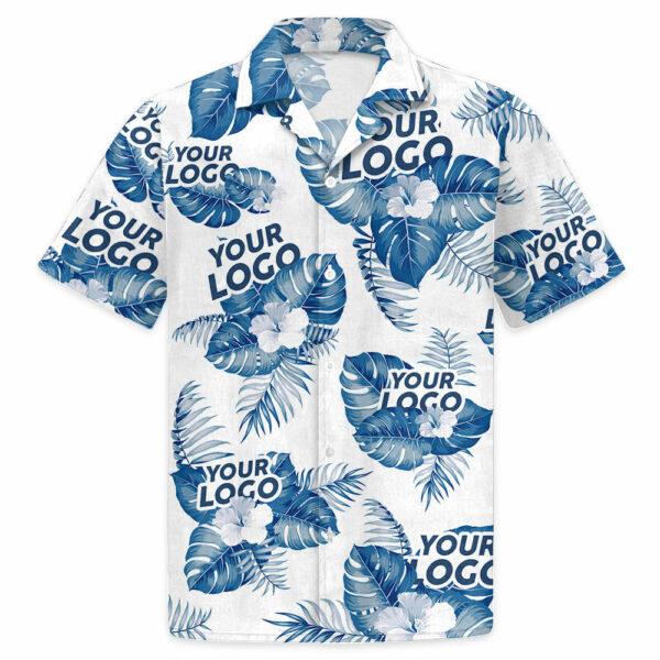 Custom Photo Summer Time - Company Logo Personalized Custom Unisex Tropical Hawaiian Aloha Shirt - Summer Vacation Gift, Gift For Coworker, Team Members - Image 2