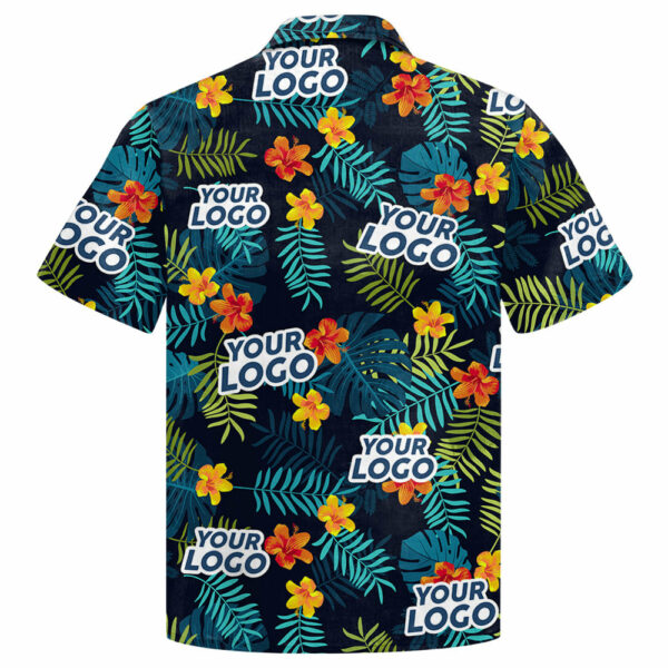 Custom Photo Tropical Vibes Only - Company Logo Personalized Custom Unisex Tropical Hawaiian Shirt - Summer Vacation Gift, Gift For Coworker, Team Members - Image 3