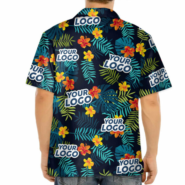 Custom Photo Tropical Vibes Only - Company Logo Personalized Custom Unisex Tropical Hawaiian Shirt - Summer Vacation Gift, Gift For Coworker, Team Members - Image 5