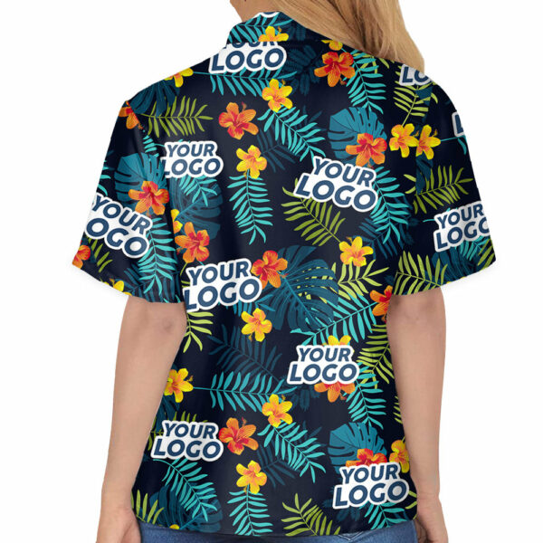 Custom Photo Tropical Vibes Only - Company Logo Personalized Custom Unisex Tropical Hawaiian Shirt - Summer Vacation Gift, Gift For Coworker, Team Members - Image 7